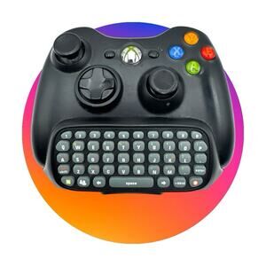 Official OEM Microsoft Xbox 360 Wireless Controller Black With Chatpad